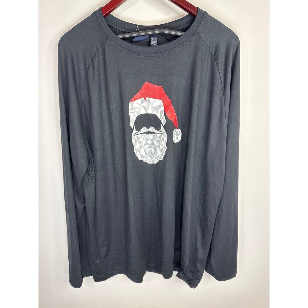 Santa's Treasure Christmas Santa Clause Long‎ Sleeve Dri-Fit Tee Men's XL NWT